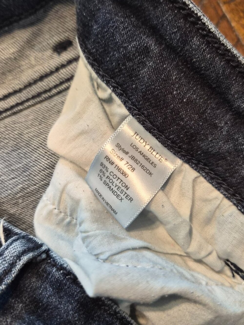 Judy Blue Womens Slim Boot Cut Dark Wash Jeans Size 7/28 Mid Rise Stretch G633 - Picture 4 of 12